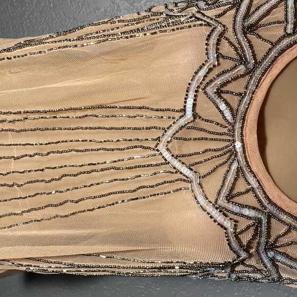 MODCLOTH - NWT - tank: rose gold sheer w beads / sequins ‘Frock Shop’ - L - Picture 12 of 16